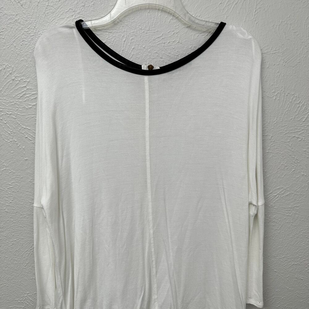 Zara White Blouse Dolman Sleeves Back Zipper